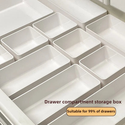Built-in Desk Drawer Organizer – Storage Box Set for Cosmetics, Stationery, and Small Items